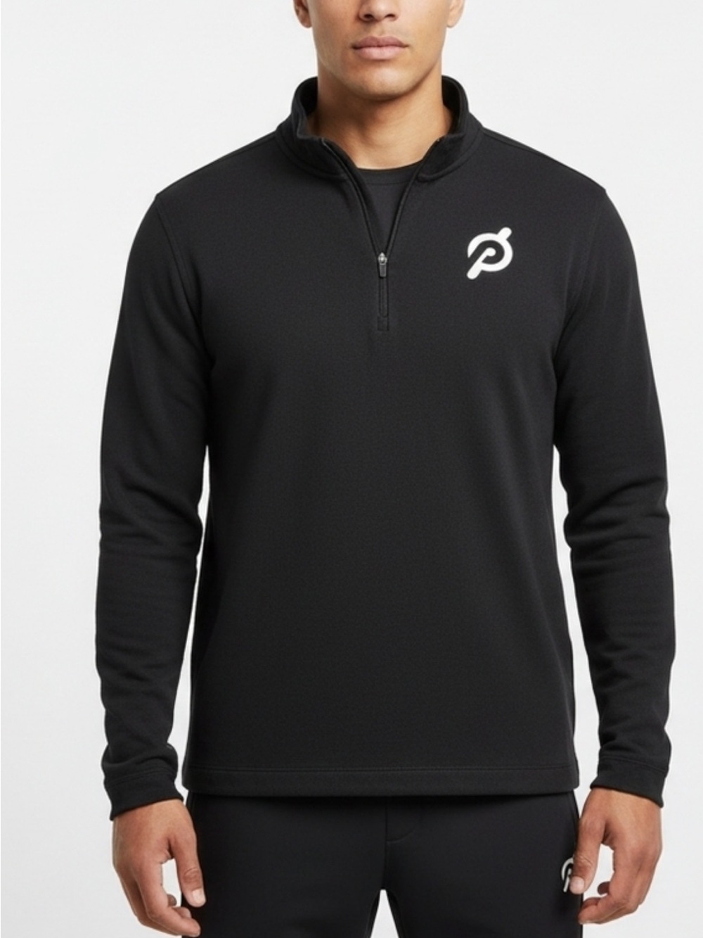 RHONE x Peloton - Men's 1/4 zip pullover, long sleeve sweater- Size XL. Black